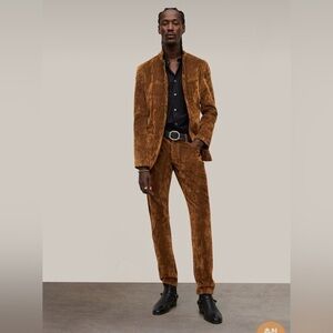 ($498) NWT John Varvatos Collection Crushed Velvet Pants (Size: 33W / 32L)